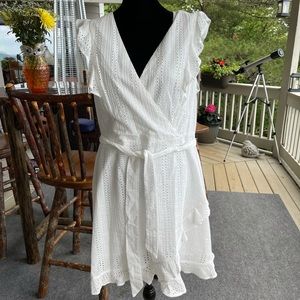 White eyelet dress